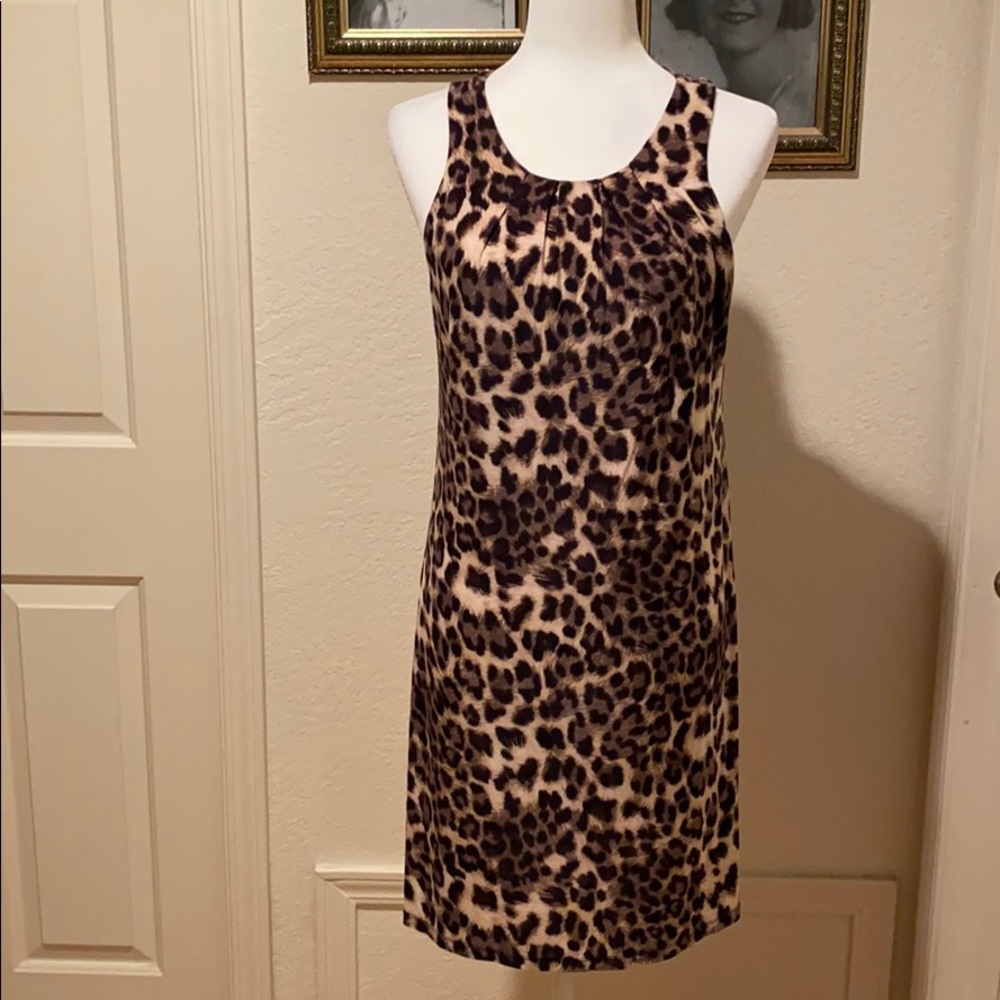 INC Sleeveless Leopard Print Dress Size M